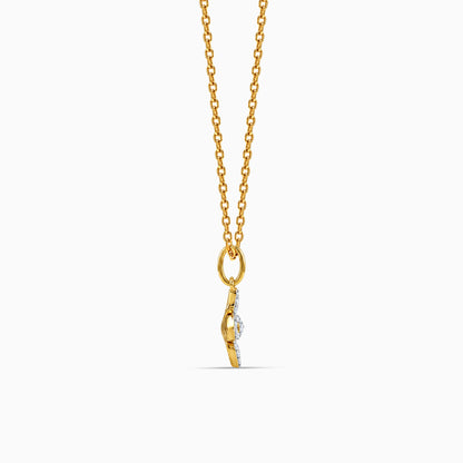 Gold Pallav Lab Grown Diamond Pendant