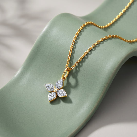 Gold Pallav Lab Grown Diamond Pendant