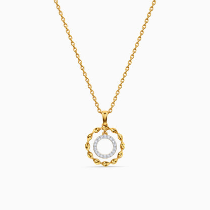 Gold Raksha Vrit Lab Grown Diamond Pendant