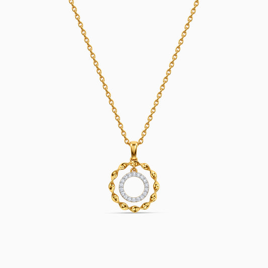 Gold Raksha Vrit Lab Grown Diamond Pendant