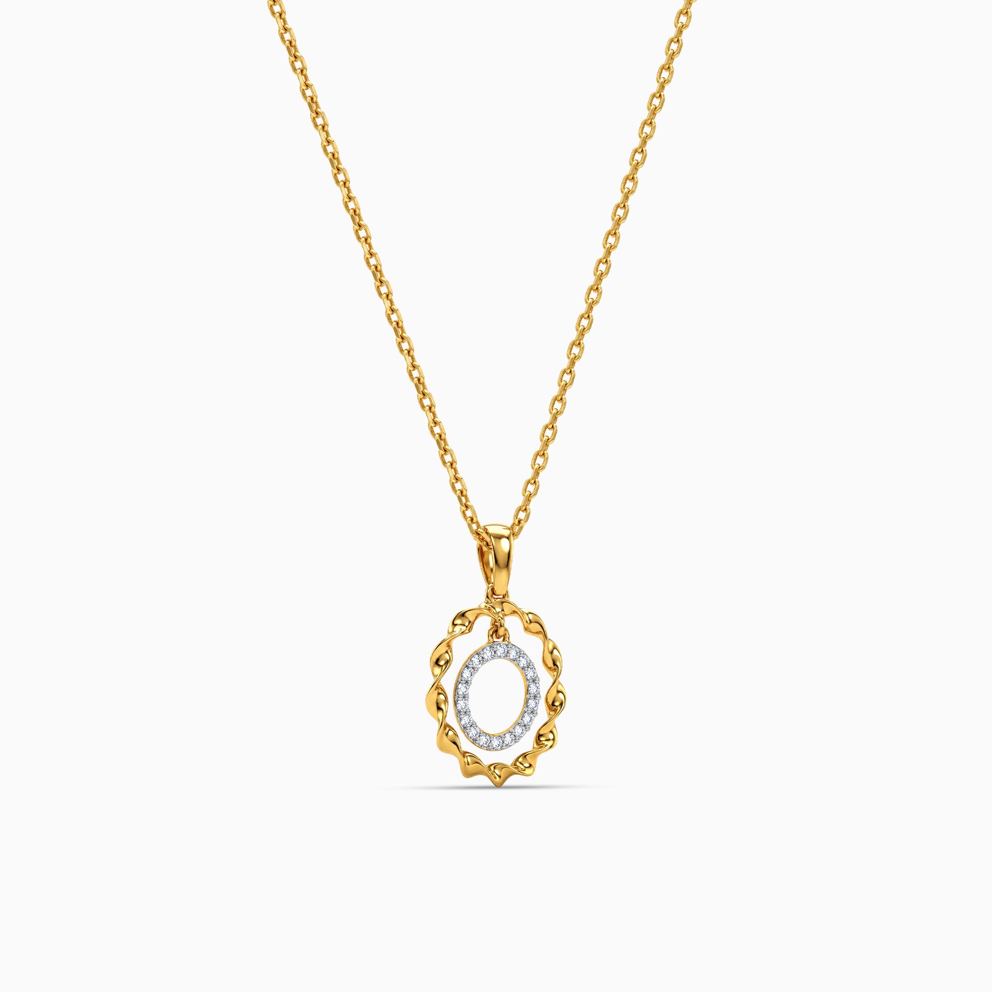 Gold Raksha Vrit Lab Grown Diamond Pendant