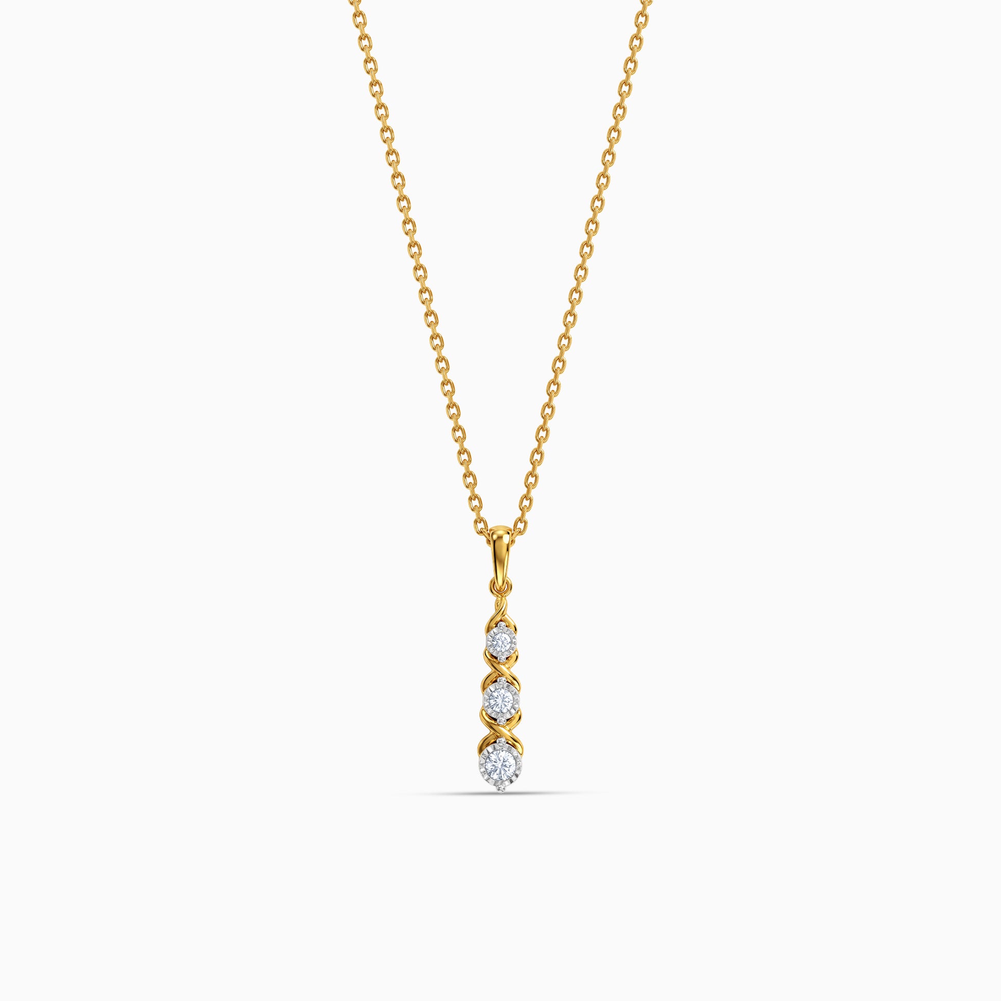 Gold Udaan Lab Grown Diamond Pendant