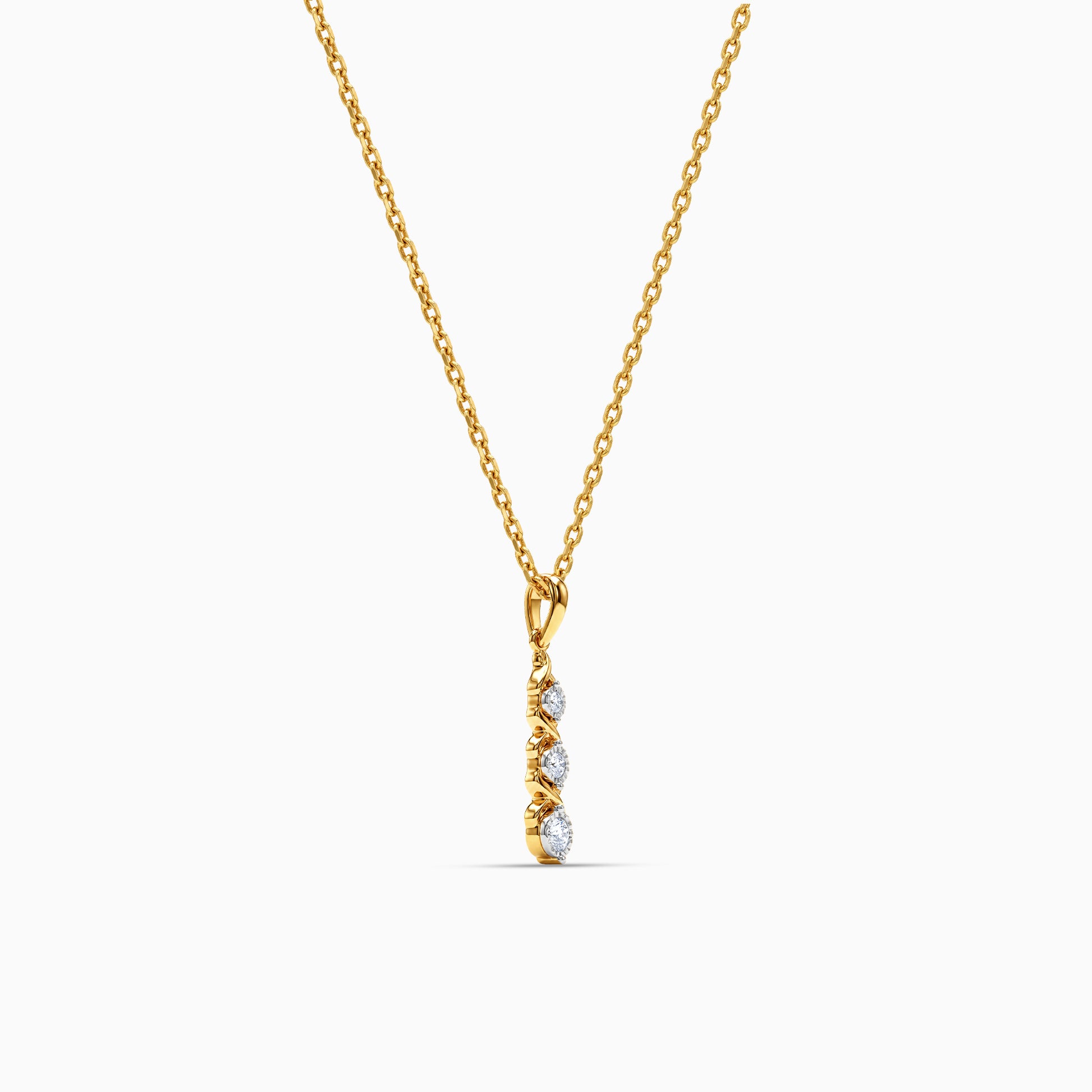 Gold Udaan Lab Grown Diamond Pendant