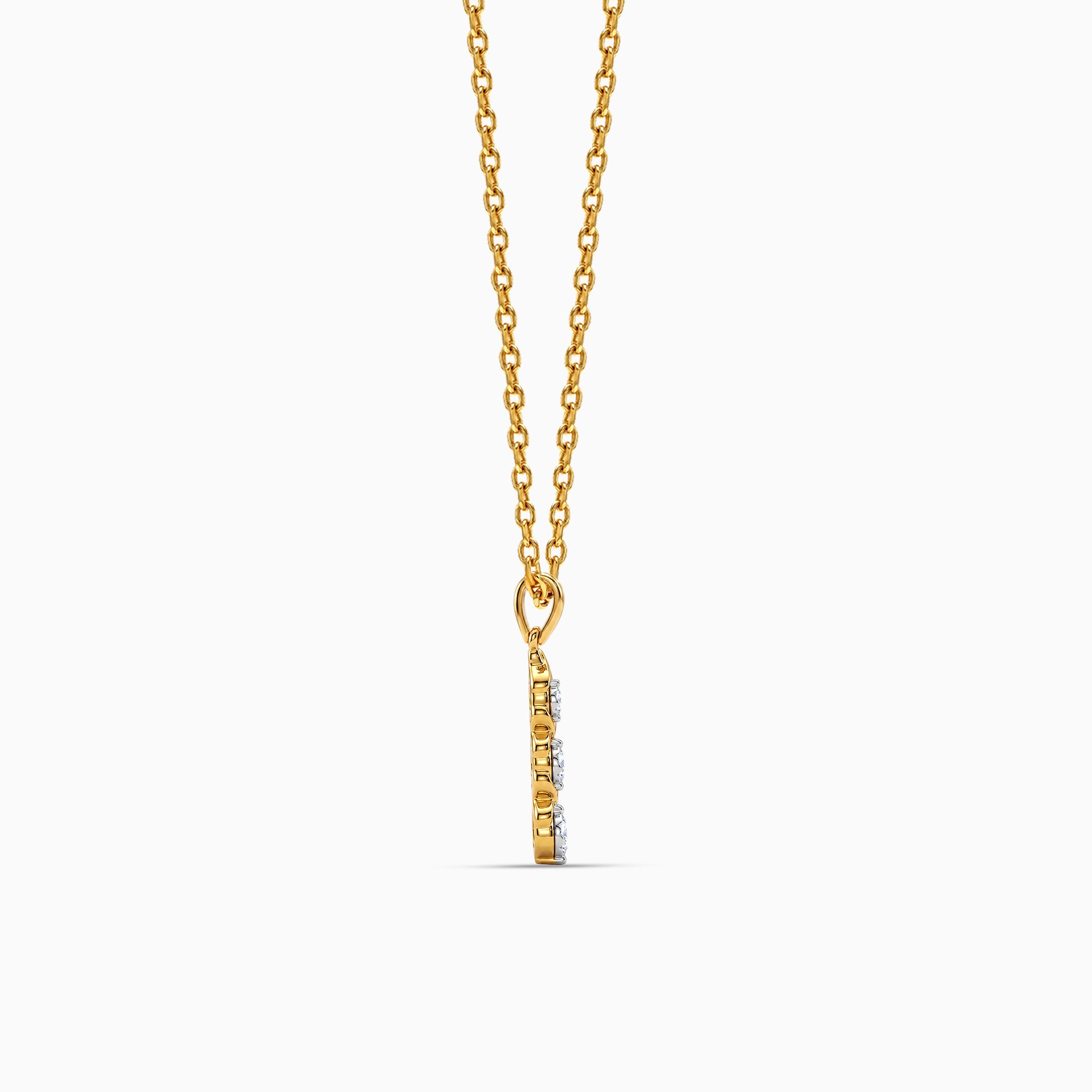 Gold Udaan Lab Grown Diamond Pendant