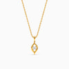 Gold Opaline Lab Grown Diamond Pendant