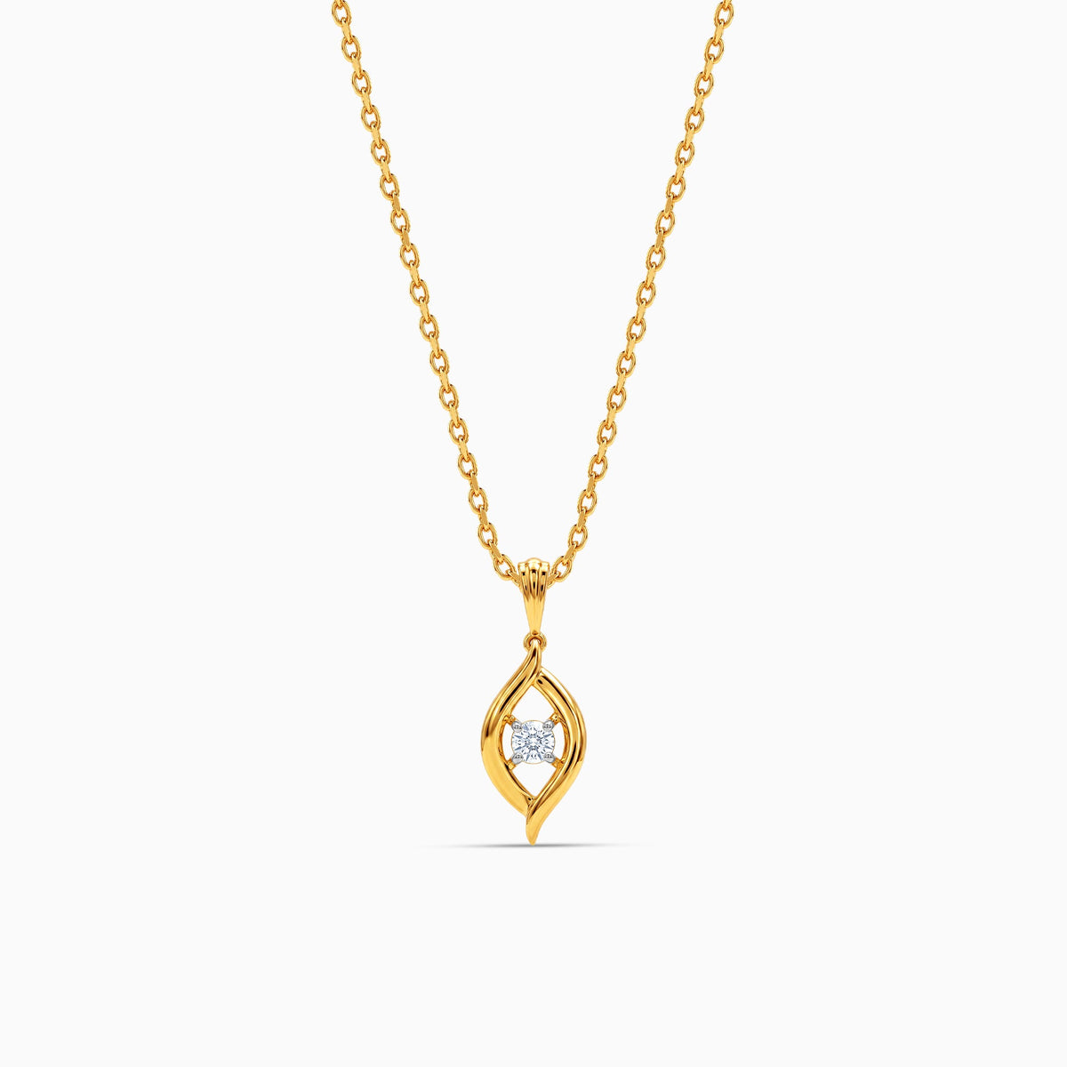 Gold Opaline Lab Grown Diamond Pendant
