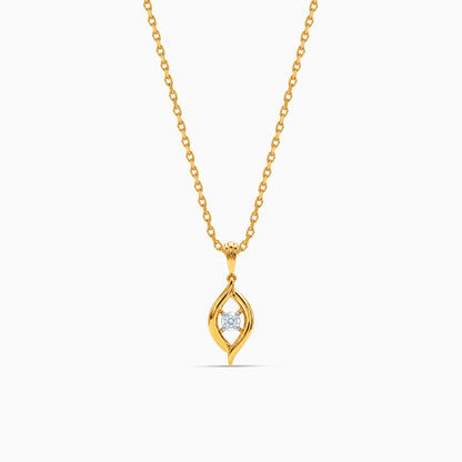 Gold Opaline Lab Grown Diamond Pendant