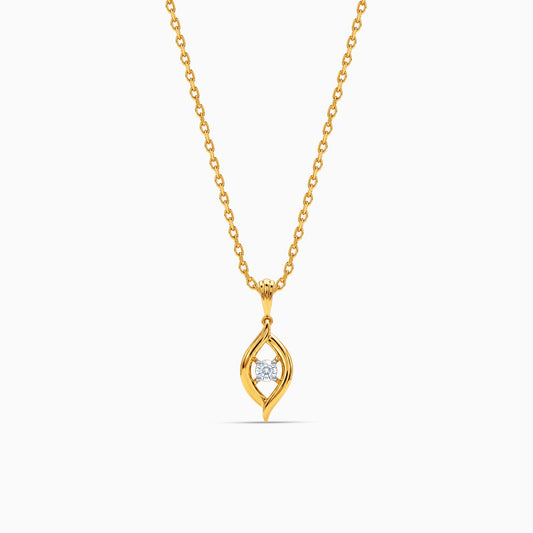 Gold Opaline Lab Grown Diamond Pendant