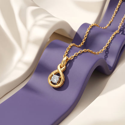 Gold Aurelia Glow Lab Grown Diamond Pendant
