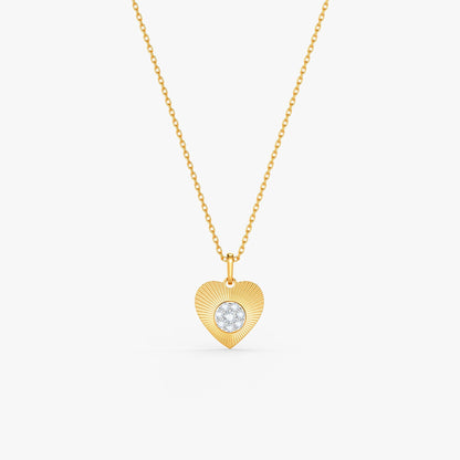 Gold Hearts Promise Lab Grown Diamond Pendant