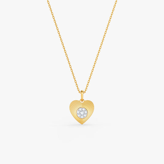 Gold Hearts Promise Lab Grown Diamond Pendant