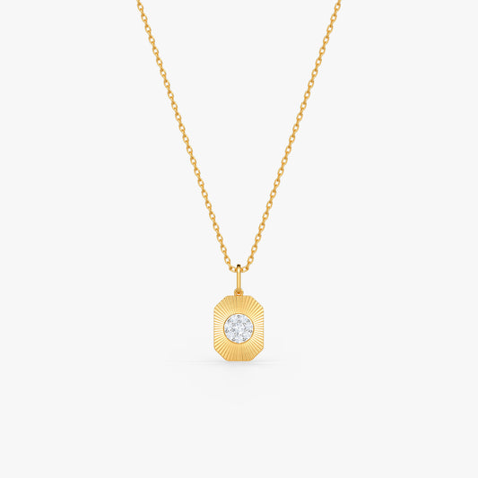 Gold Evienne Lab Grown Diamond Pendant