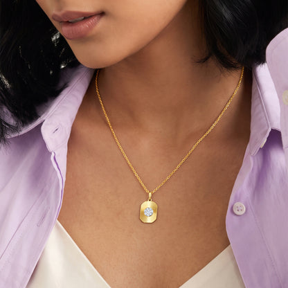Gold Evienne Lab Grown Diamond Pendant