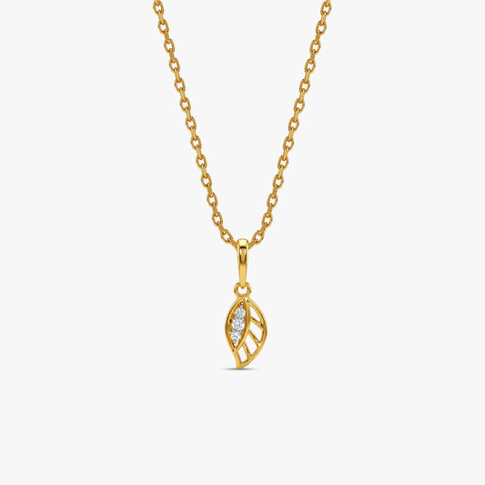 Gold Verdant Lab Grown Diamond Pendant