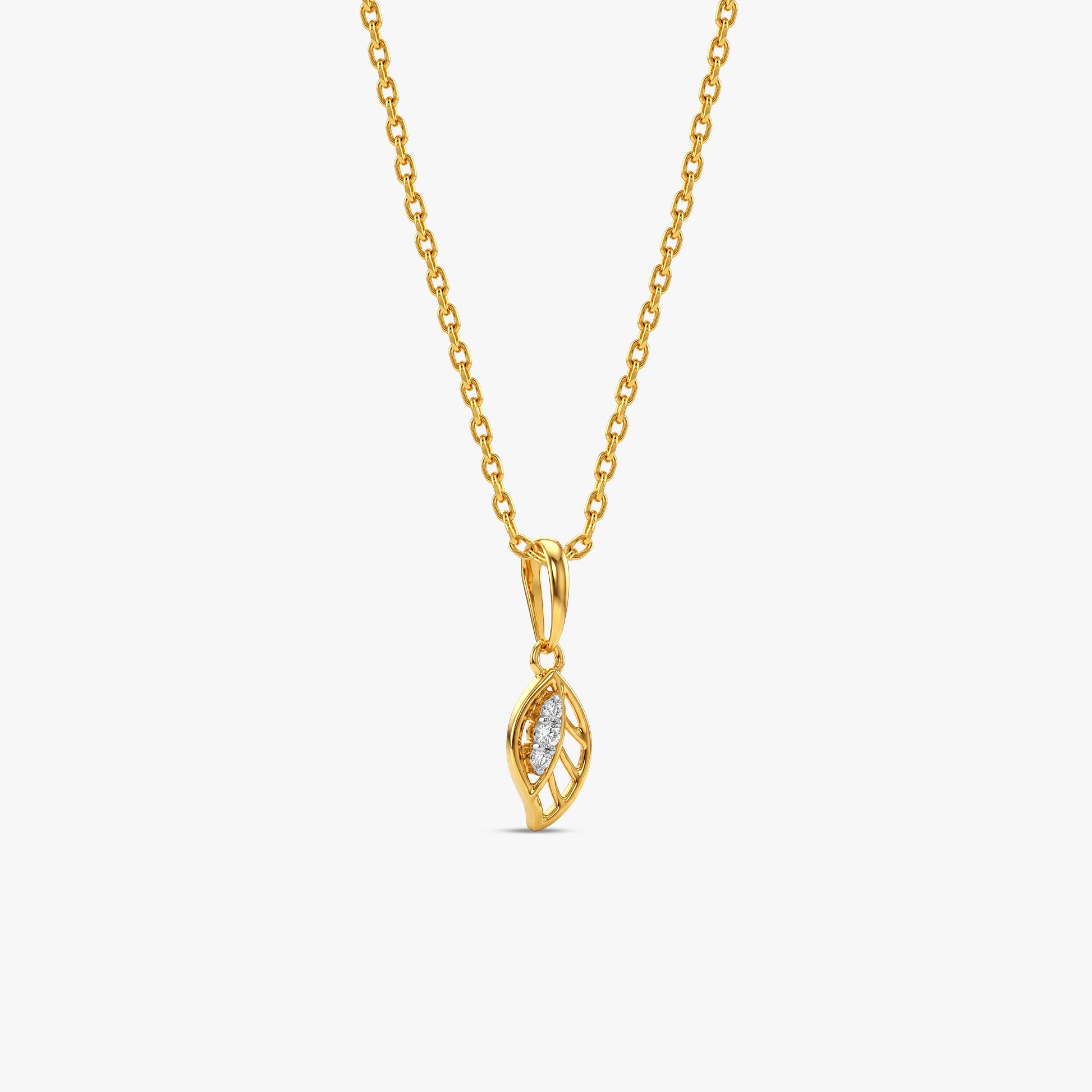 Gold Verdant Lab Grown Diamond Pendant