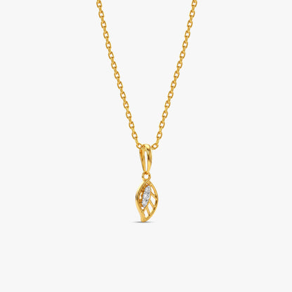 Gold Verdant Lab Grown Diamond Pendant