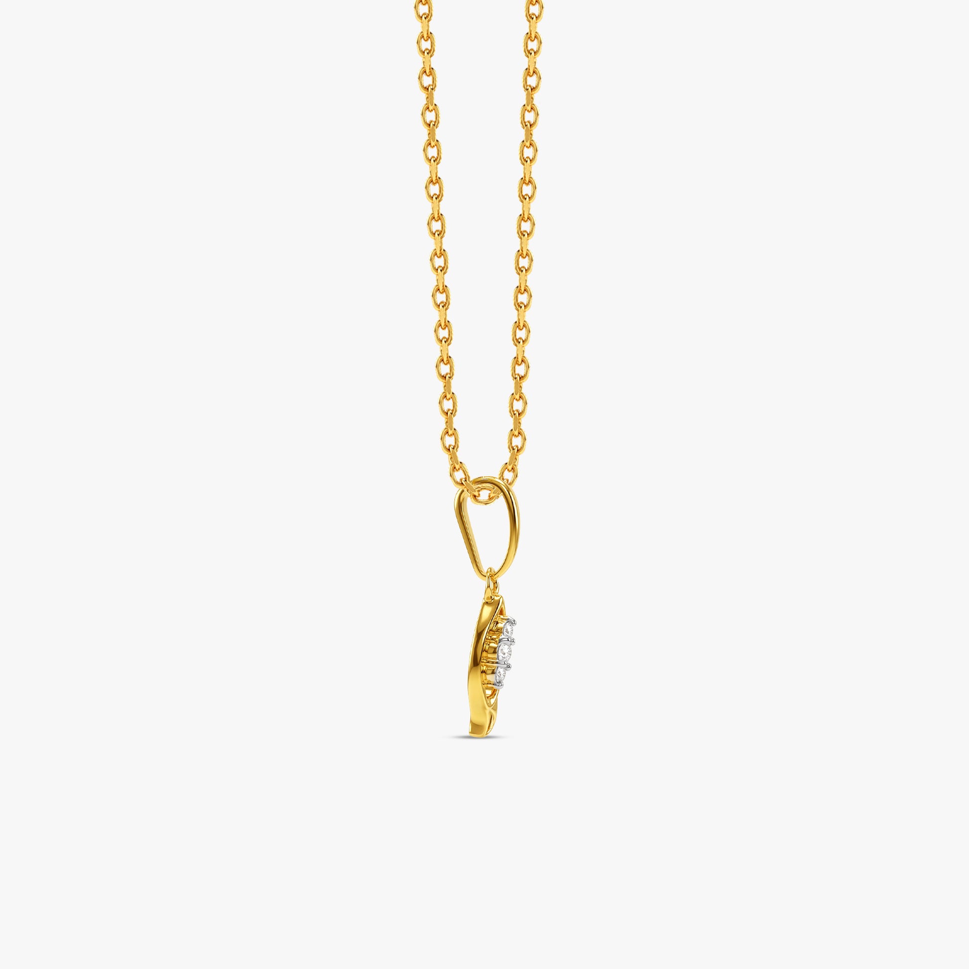 Gold Verdant Lab Grown Diamond Pendant