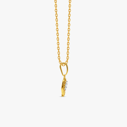 Gold Verdant Lab Grown Diamond Pendant