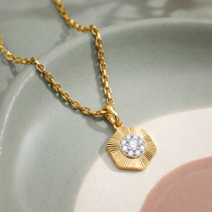 Gold Isyelle Lab Grown Diamond Pendant