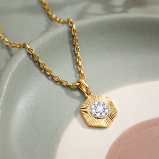 Gold Isyelle Lab Grown Diamond Pendant