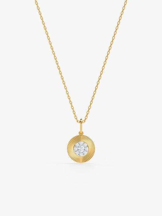 Gold Corielle Lab Grown Diamond Pendant