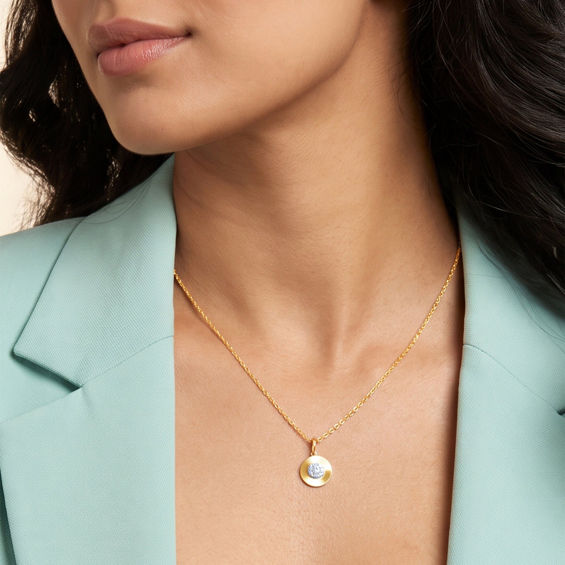 Gold Corielle Lab Grown Diamond Pendant