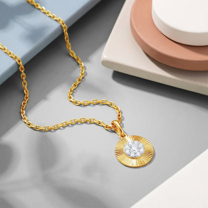 Gold Corielle Lab Grown Diamond Pendant