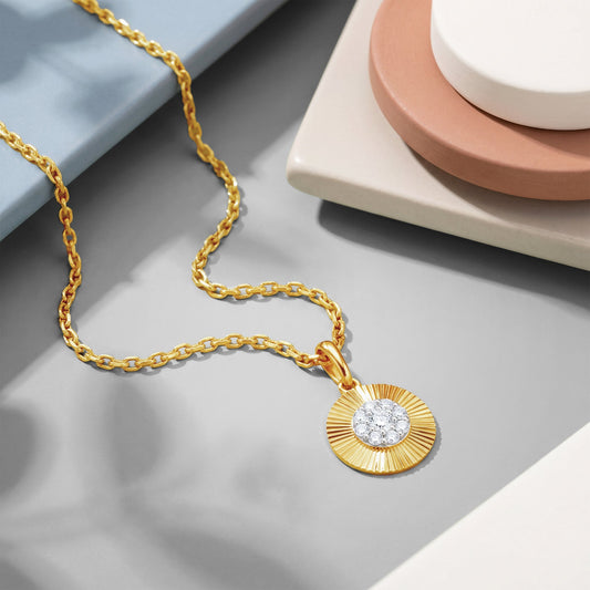 Gold Corielle Lab Grown Diamond Pendant