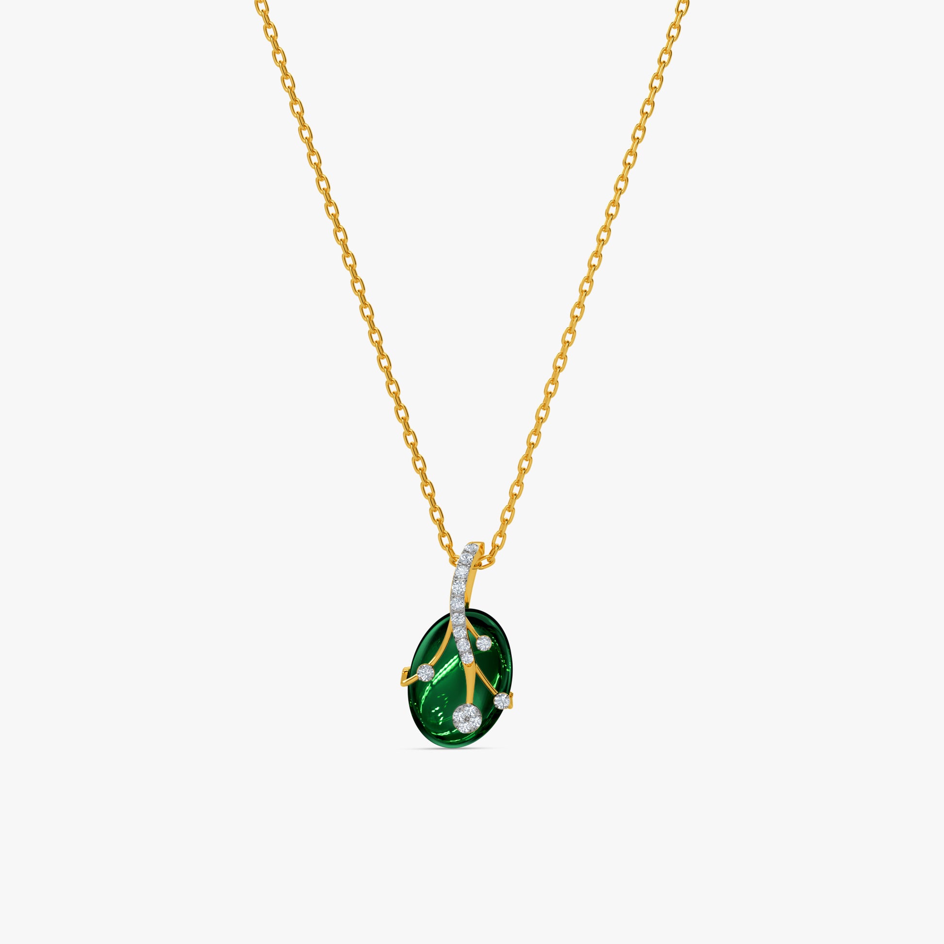 Gold Serene Teardrop Lab Grown Diamond Pendant