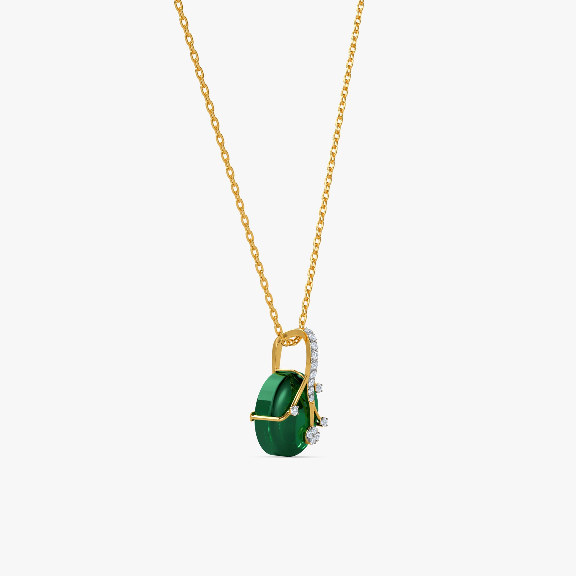 Gold Serene Teardrop Lab Grown Diamond Pendant