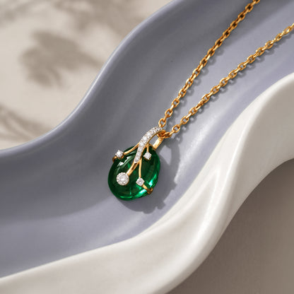 Gold Serene Teardrop Lab Grown Diamond Pendant
