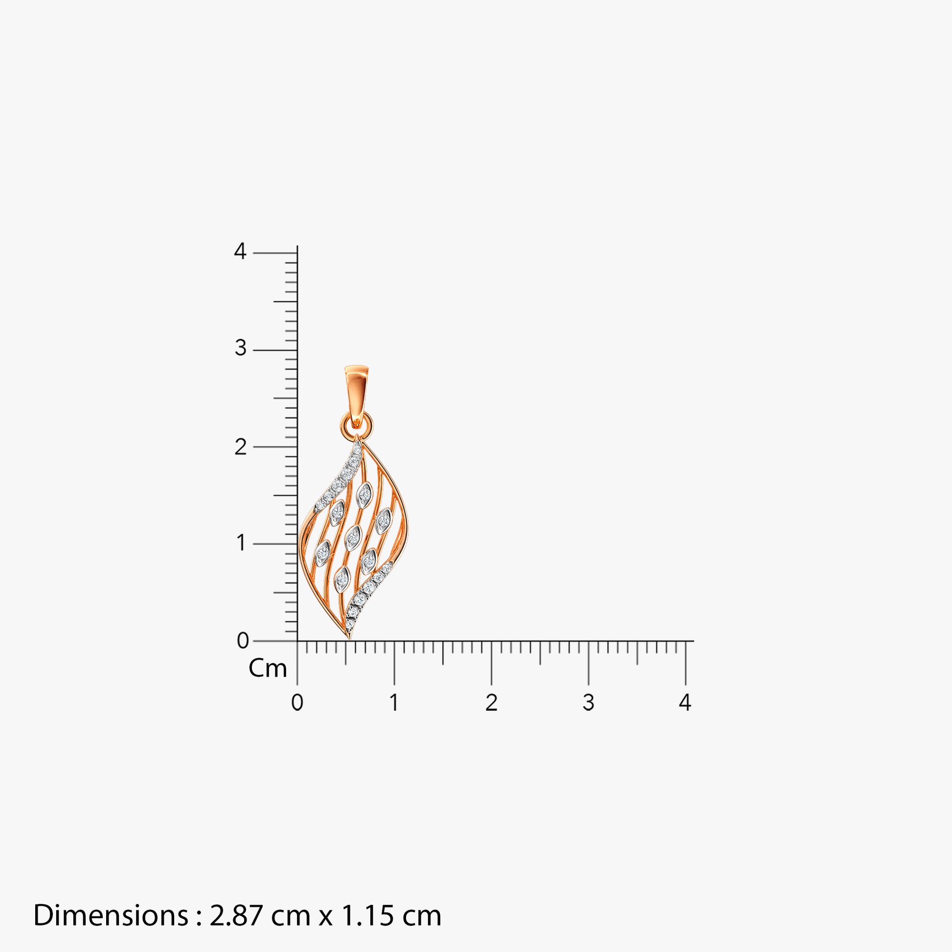 Rose Gold Aurelia Drift Lab Grown Diamond Pendant