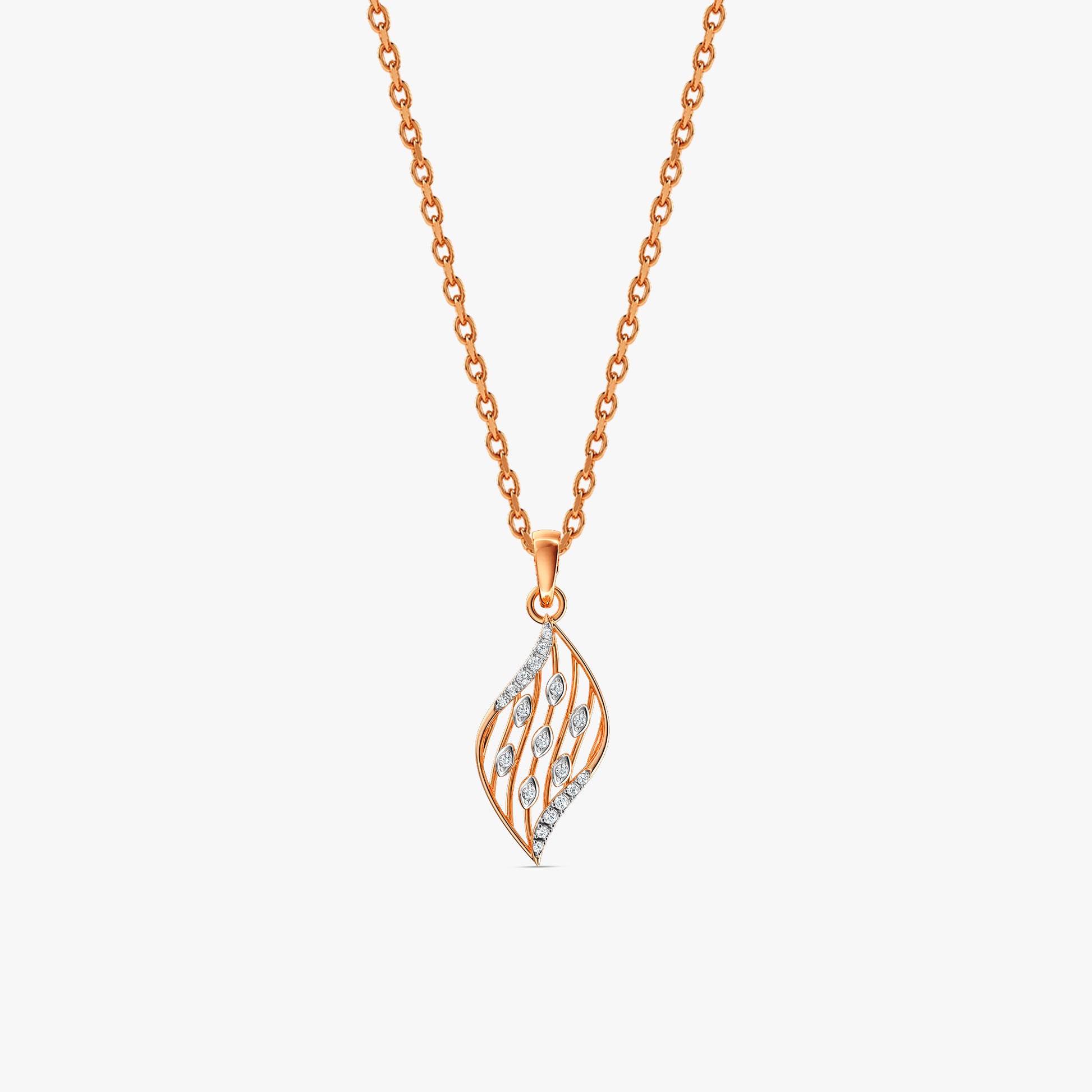 Rose Gold Aurelia Drift Lab Grown Diamond Pendant