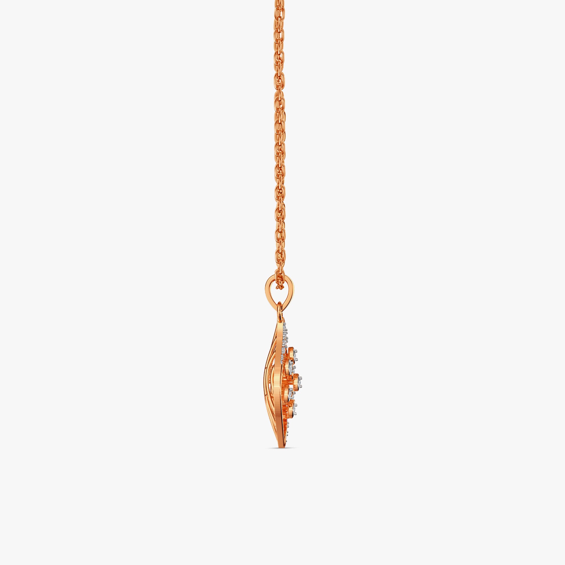 Rose Gold Aurelia Drift Lab Grown Diamond Pendant