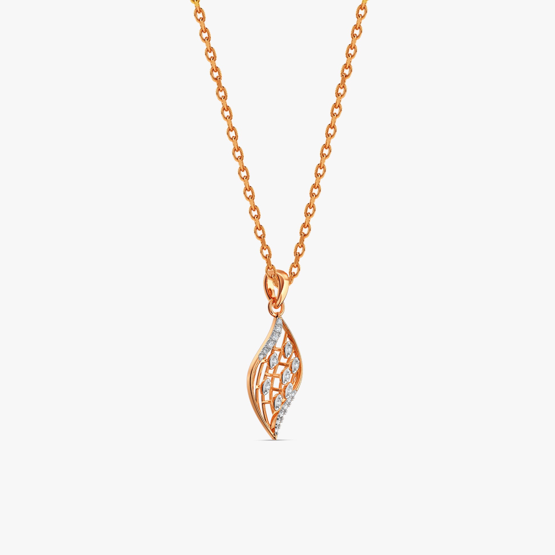 Rose Gold Aurelia Drift Lab Grown Diamond Pendant