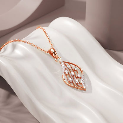 Rose Gold Aurelia Drift Lab Grown Diamond Pendant