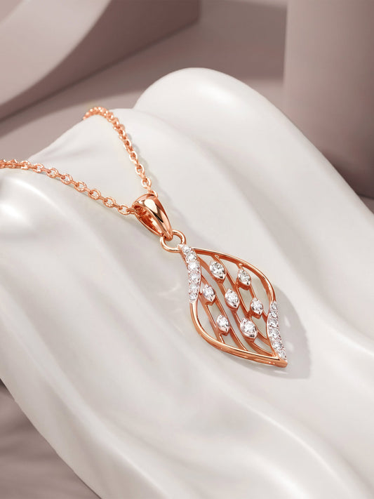 Rose Gold Aurelia Drift Lab Grown Diamond Pendant