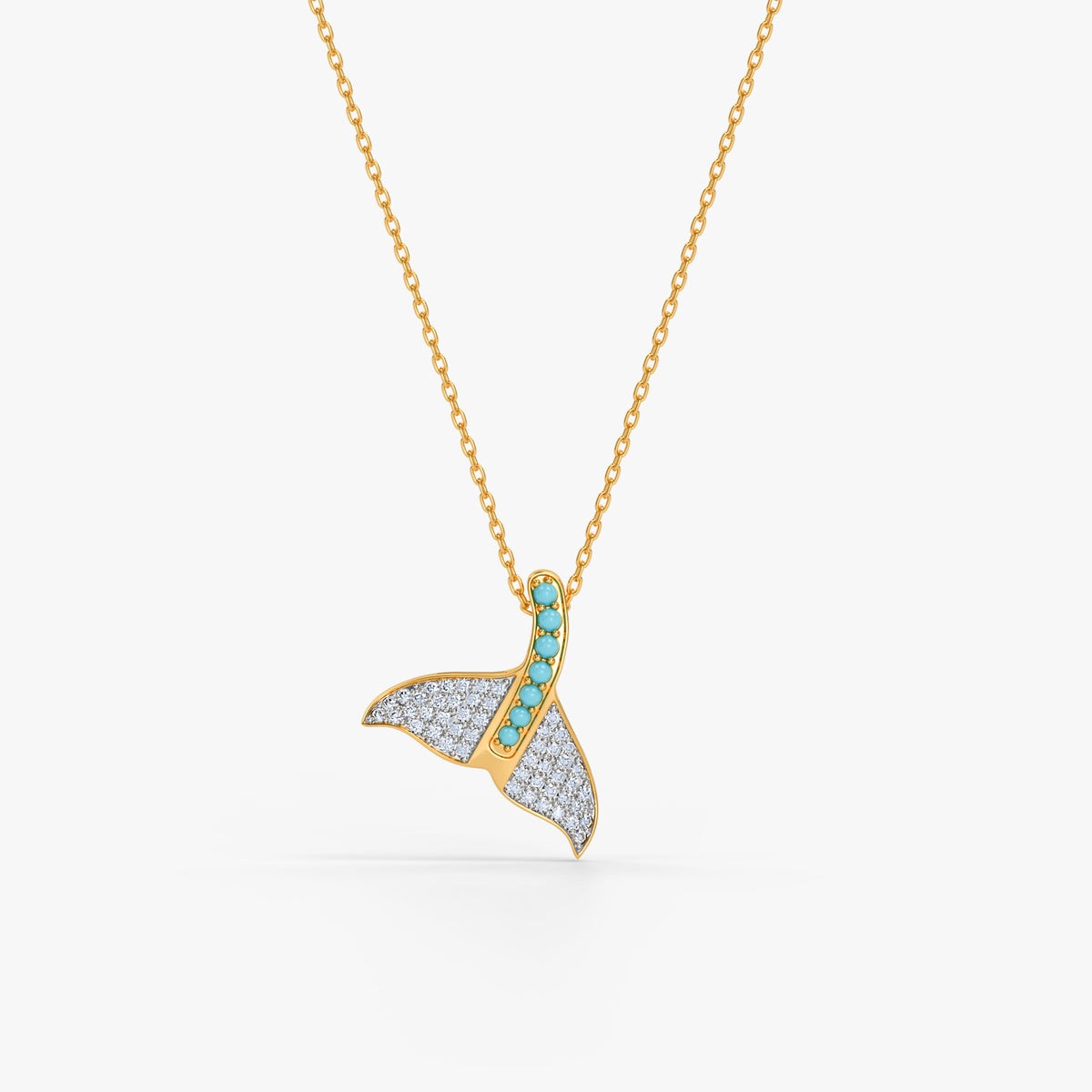 Gold Indu Lab Grown Diamond Pendant