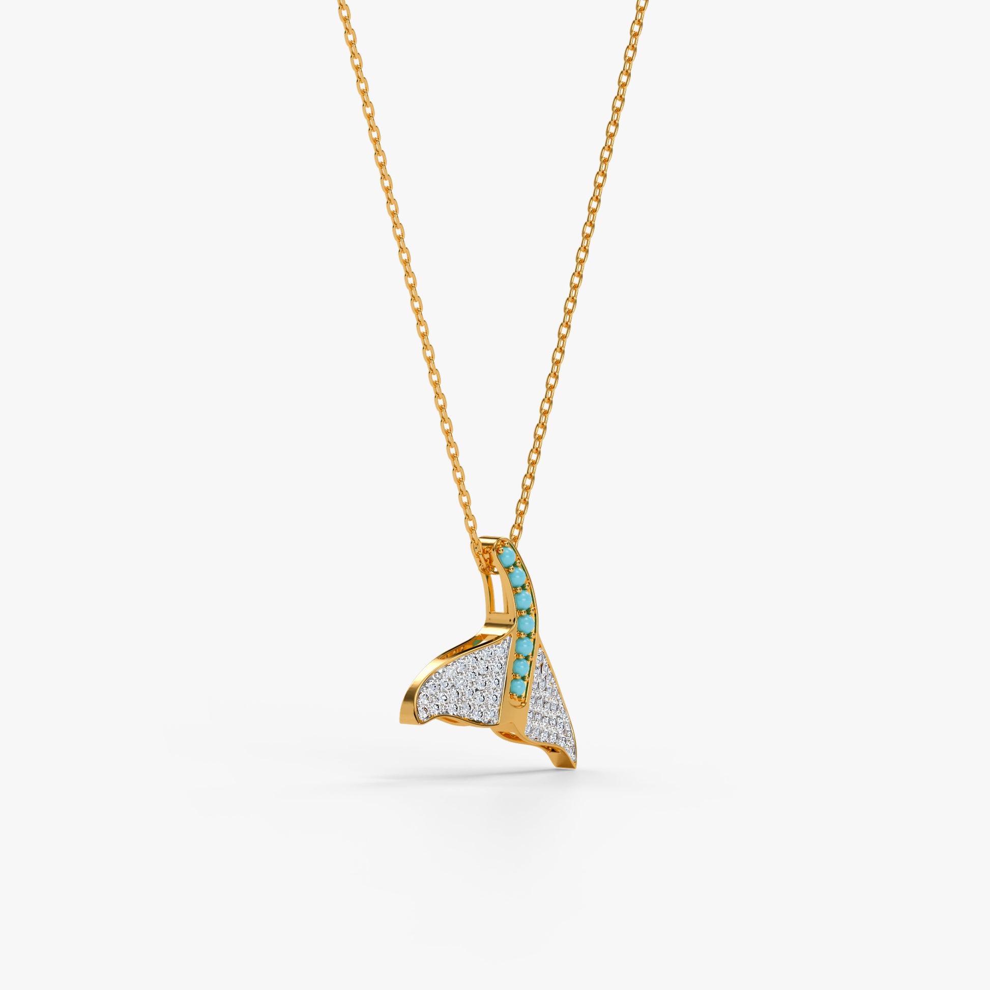 Gold Indu Lab Grown Diamond Pendant