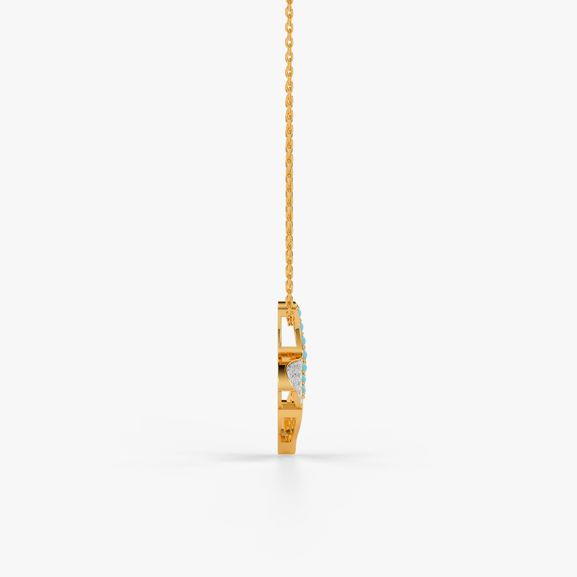 Gold Indu Lab Grown Diamond Pendant