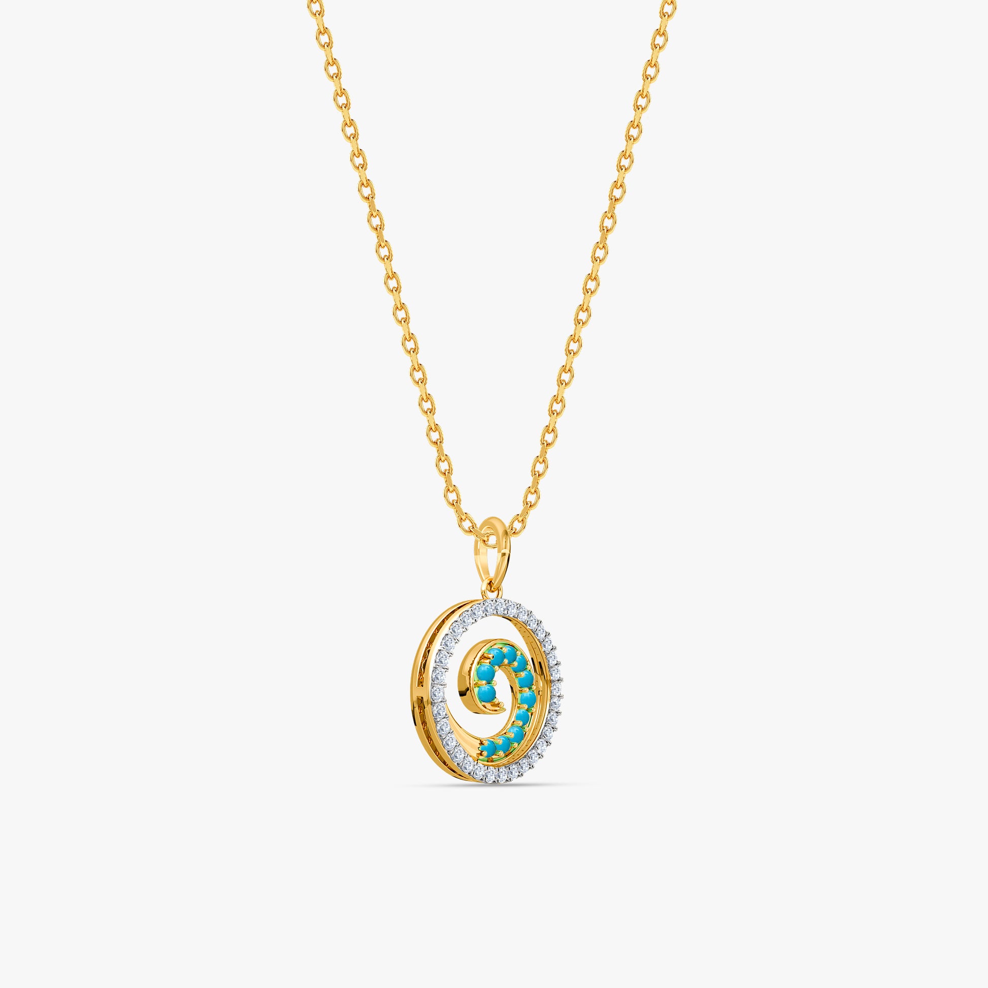 Gold Seher Lab Grown Diamond Pendant
