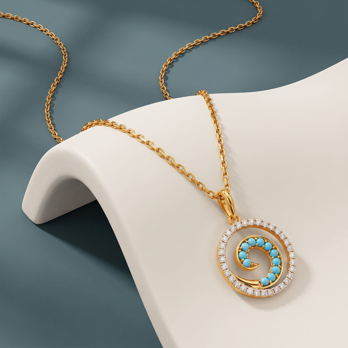 Gold Seher Lab Grown Diamond Pendant