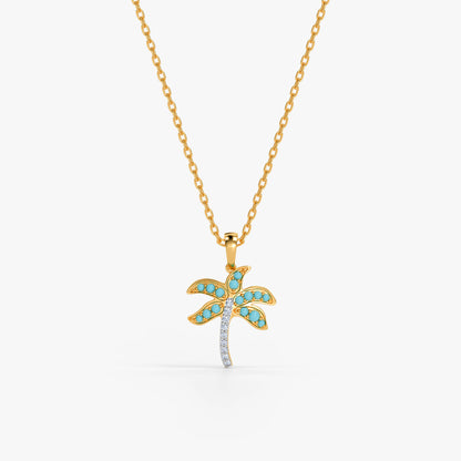 Gold Aabha Lab Grown Diamond Pendant