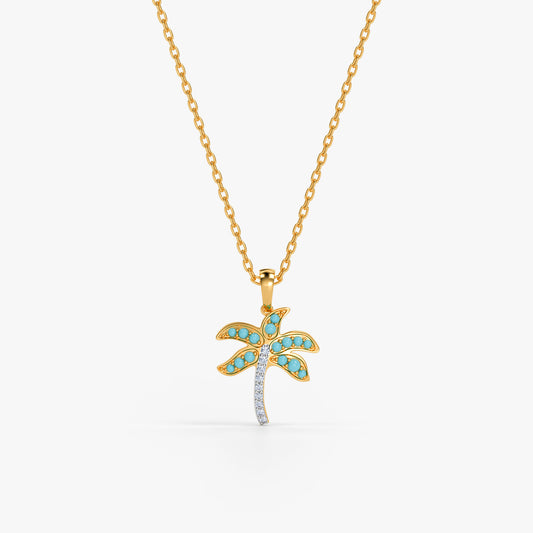 Gold Aabha Lab Grown Diamond Pendant