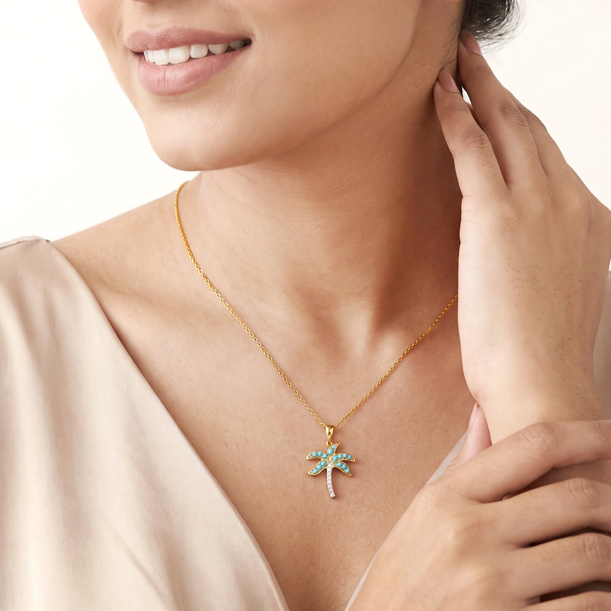Gold Aabha Lab Grown Diamond Pendant