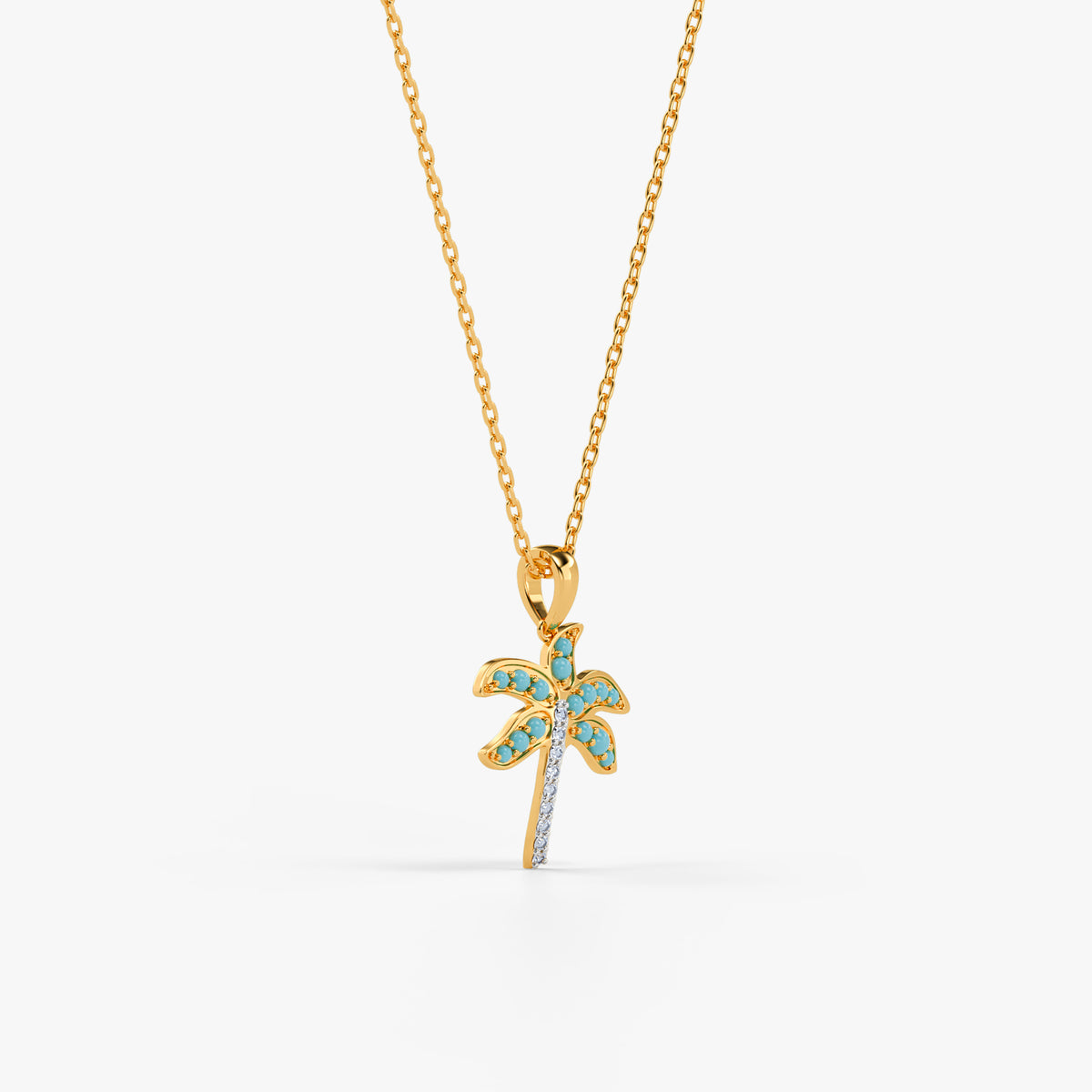 Gold Aabha Lab Grown Diamond Pendant