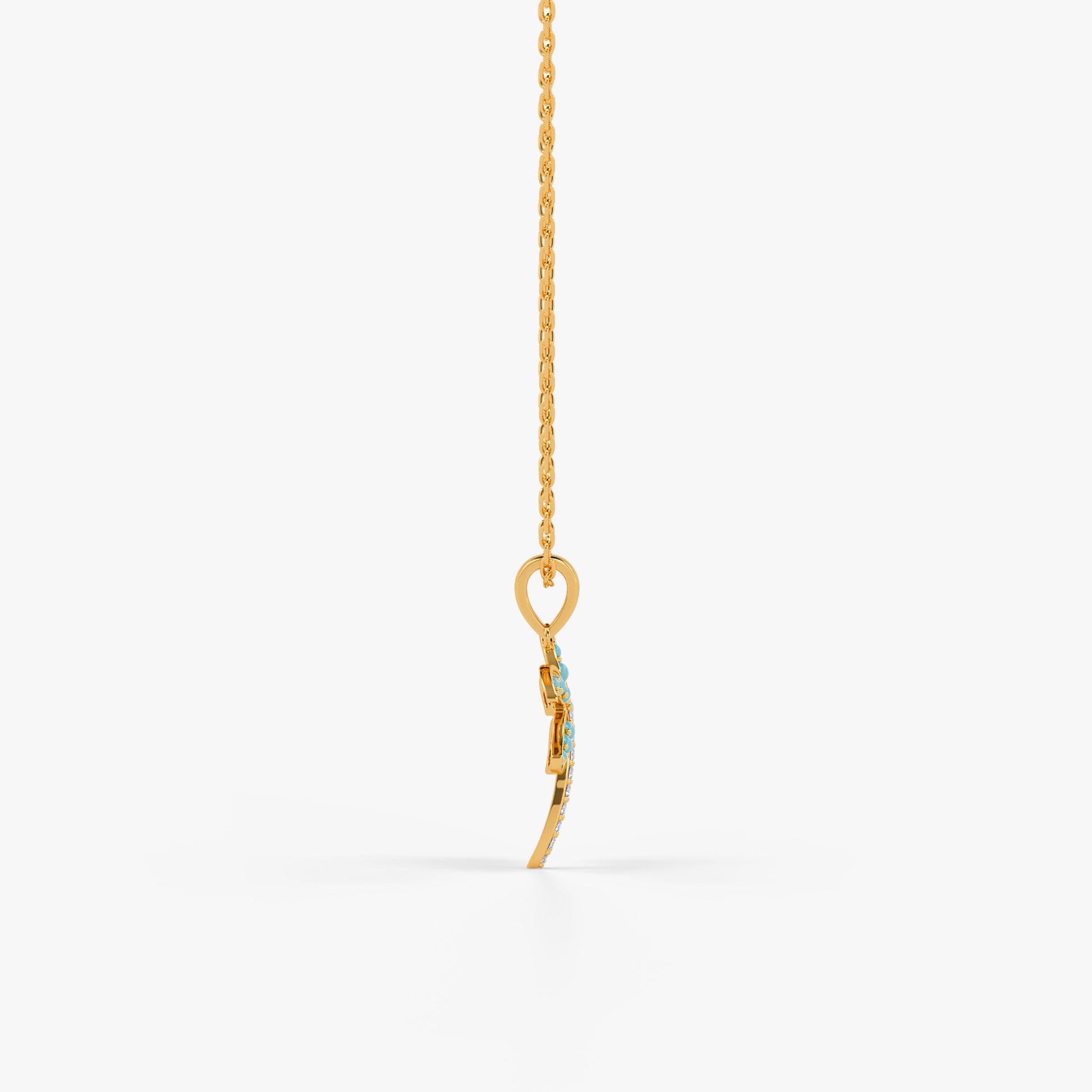 Gold Aabha Lab Grown Diamond Pendant