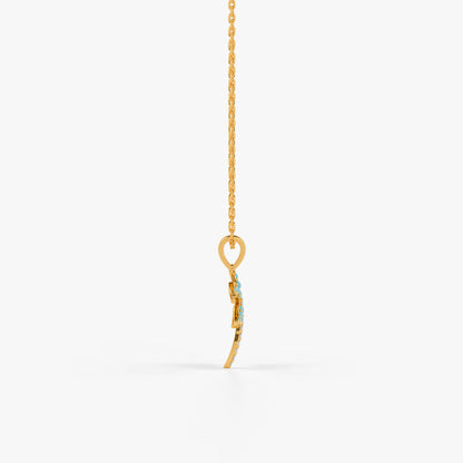 Gold Aabha Lab Grown Diamond Pendant