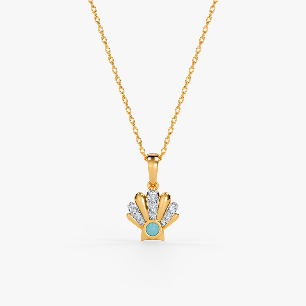 Gold Chandra Lab Grown Diamond Pendant