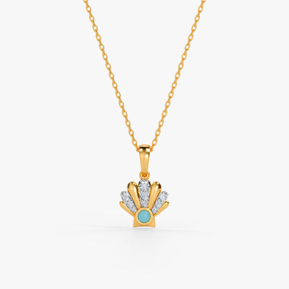 Gold Chandra Lab Grown Diamond Pendant